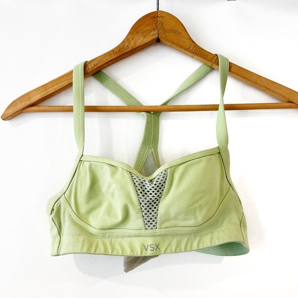 VSX Light Green Sports Bra Victoria's Secret Active Workout Gym Yoga Sports - Picture 3 of 6